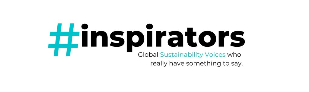 #inspirators banner for the newsletter of global sustainability voices who have really something to say